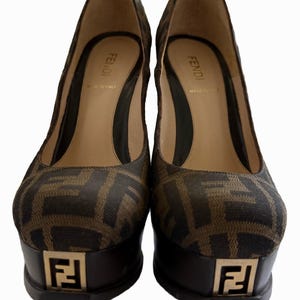 Vintage Fendi Zucca FF Heels