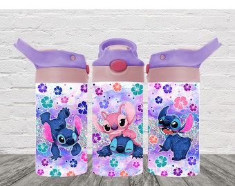 Stitch & Lilo Kids Water Bottle: Insulated Stainless Steel Sippy Cup