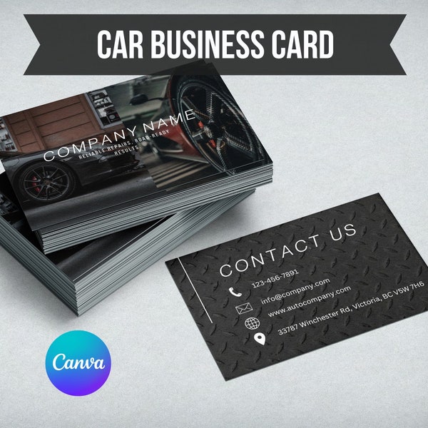 Business Cards Template Cars | Business Card Bundle | Customizable Business Card  |  Canva Template | Digital Download