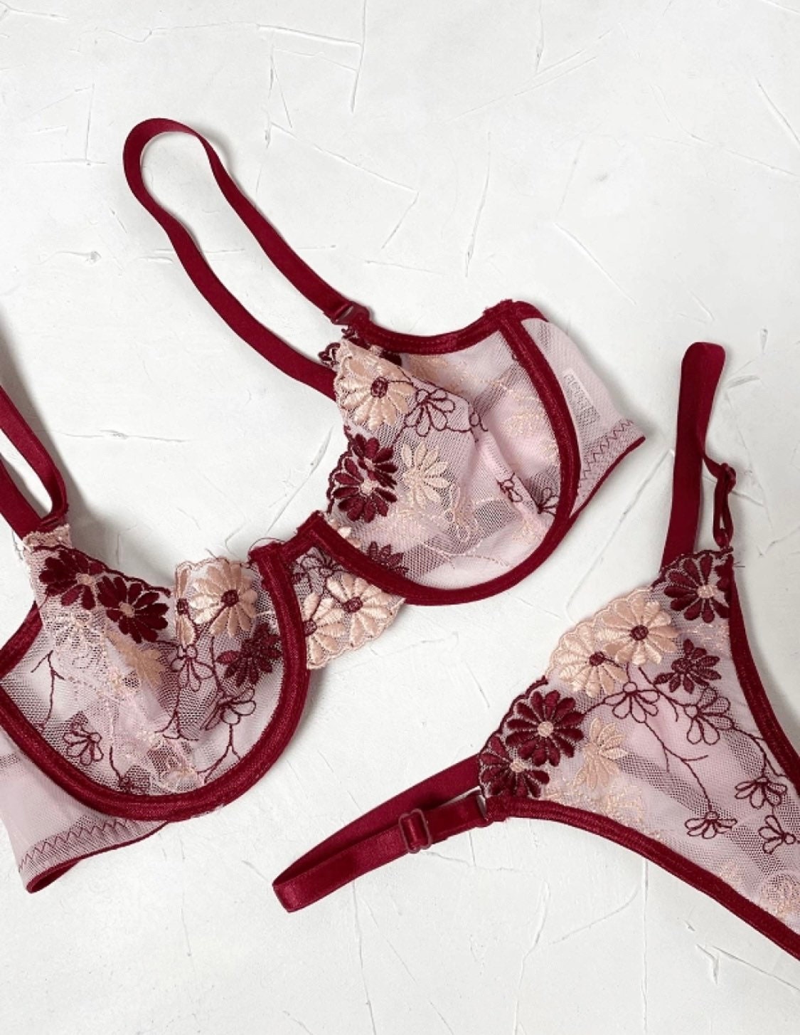 高品質】【高品質】ROSIER (ロジア) Magnolia Tulle Lace Bra Set 下着