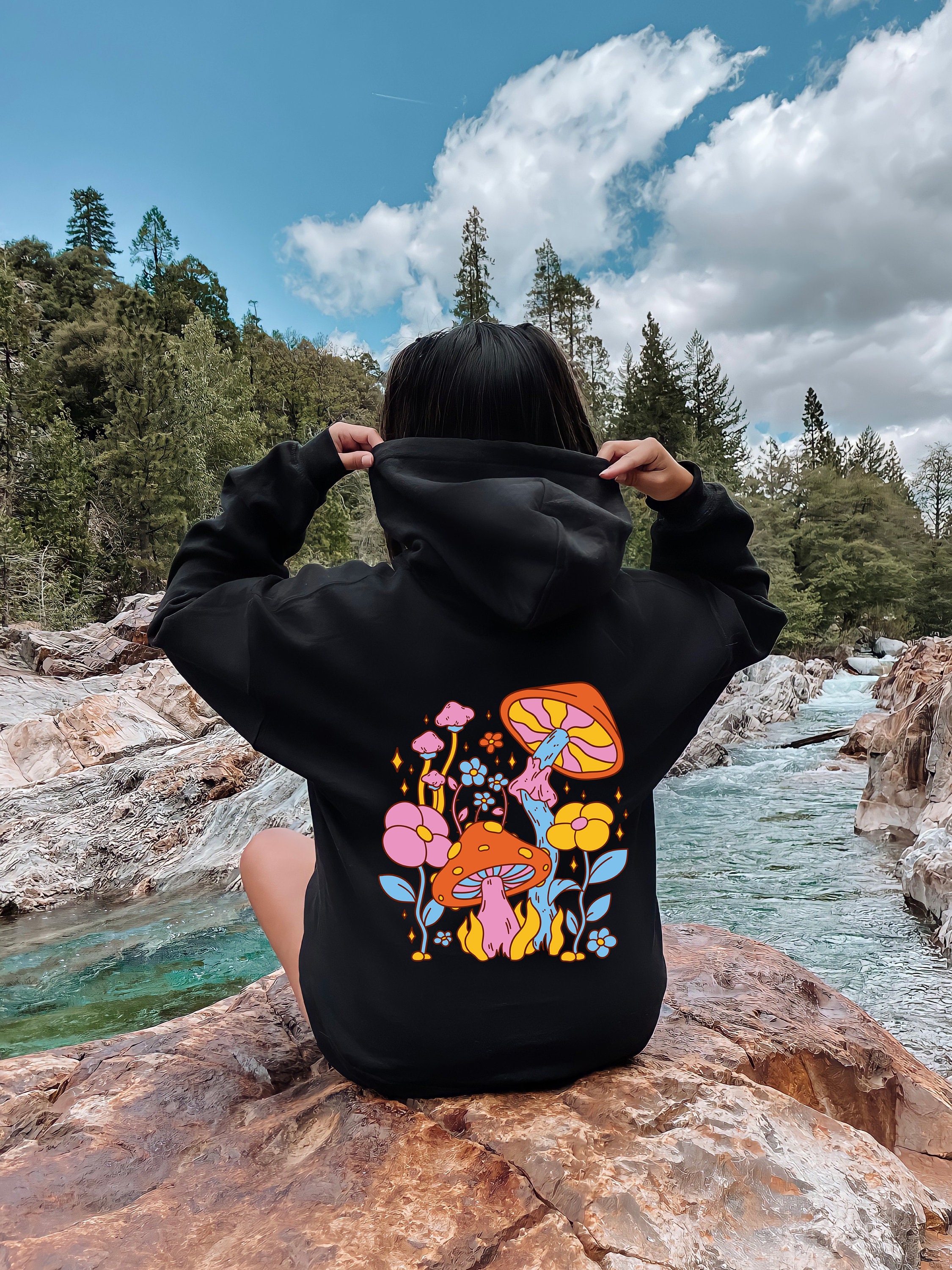 Mushroom reflective hoodie sale