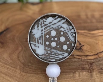 Microbiology Badge Reel, Agar Petri Dish Design