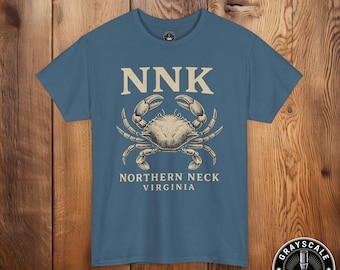 Northern Neck Virginia (NNK) Shirt - Vintage Blue Crab Tee for Locals, Crab Lovers, Coastal Gifts, Fishermen, Seafood Festivals, Dock Life