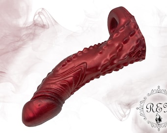 Fantasy Sheath Monster Demon Devil portable 7,5 pouces fabriqués à la main fantasy agrandisseur jouets sexuels pour le corps de platine mâle silicone sûr mature