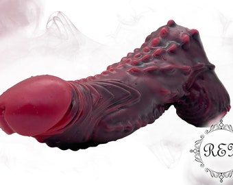 Fantasy Monster Demon Devil size mini 7" handcrafted fantasy sex toys design platinum body safe silicone mature