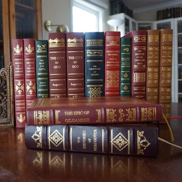 Ancient World Leather-Bound Book Collection