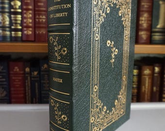 La Constitución de la Libertad de F. A. Hayek - Edición dorada encuadernada en cuero - EXCELENTE ESTADO