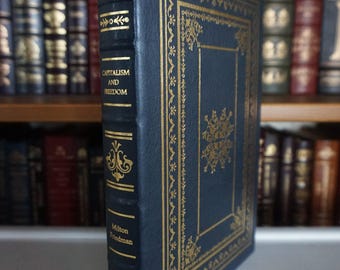 Kapitalismus und Freiheit von Milton Friedman - Leather-Bound Gilded Edition AUSGEZEICHNETER ZUSTAND