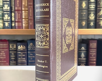 Frederick Douglass de Booker T. Washington – Edición dorada encuadernada en cuero. EXCELENTE ESTADO.