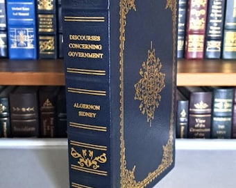 Discursos sobre el gobierno de Algernon Sidney - Edición dorada encuadernada en cuero - EXCELENTE ESTADO