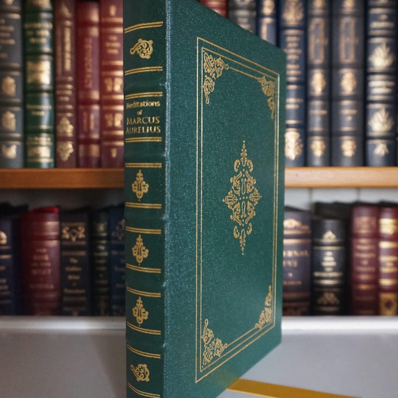 thumbnail interactive-video image 1 of The Meditations Of Marcus Aurelius Antoninus 1906 Leather Bound Deluxe Edition 1 of 9
