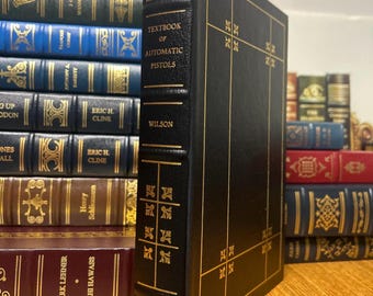 Leerboek over automatische pistolen van R. K. Wilson - Lederen gebonden, vergulde editie