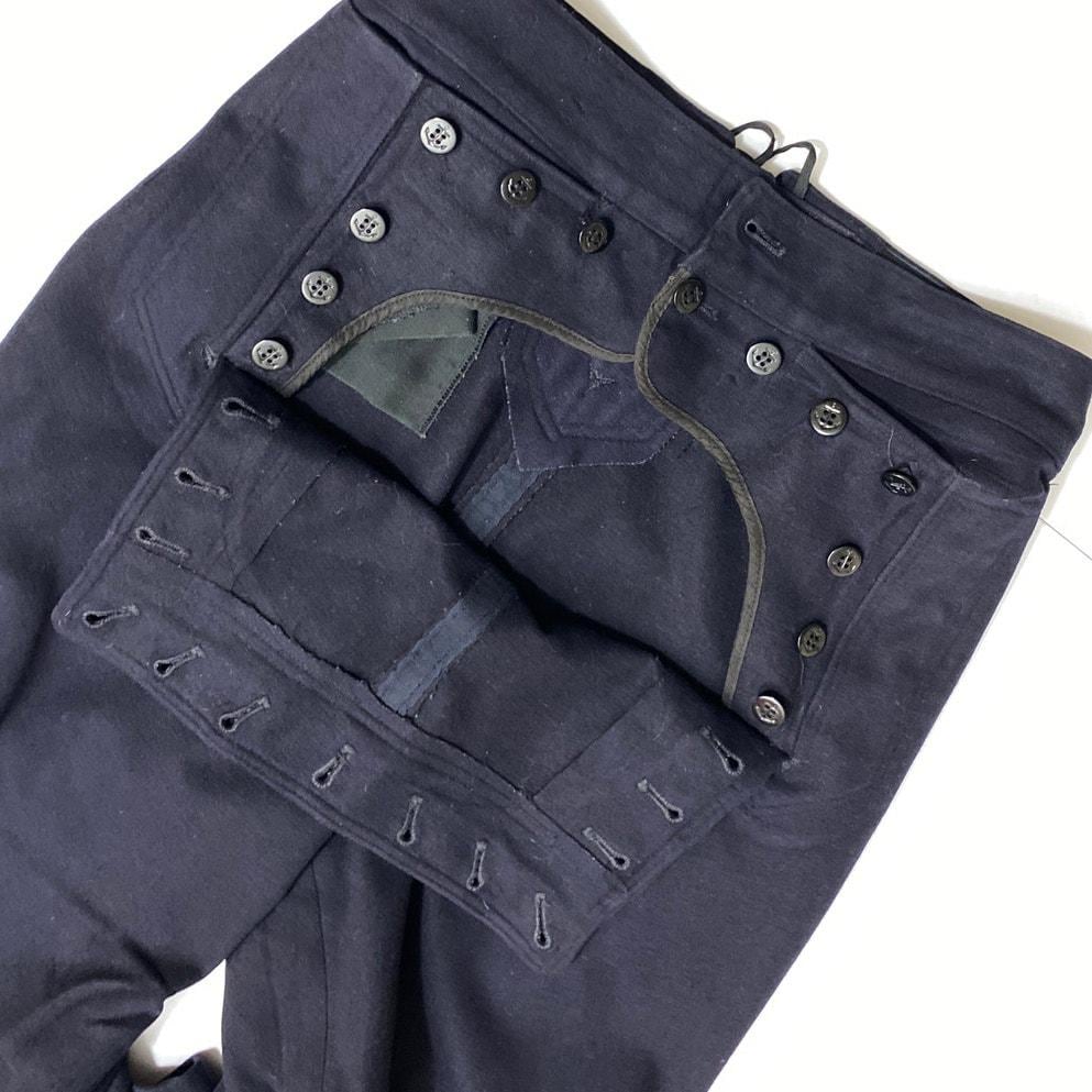Navy Button Pants - Etsy
