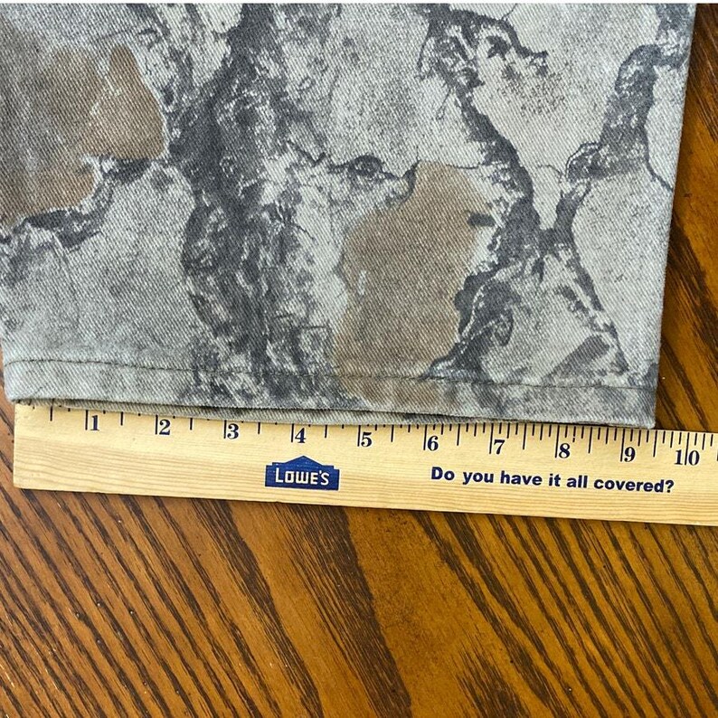 Men's Wrangler Jeans Double Knee Vintage Camo outdoor 38 Mossy Oak Break Canvas image 12