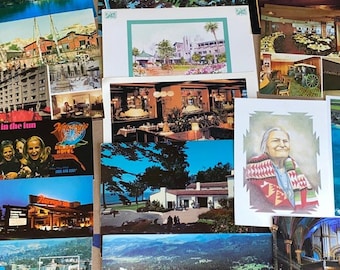 Postcard Lot 150+ Vintage Destination Travel 80s 90s 2000s Christmas Town Street