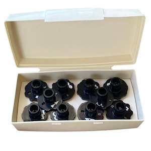 Vintage Montgomery Ward Sewing Cams Set of 10 in Storage Case Stitch Selector