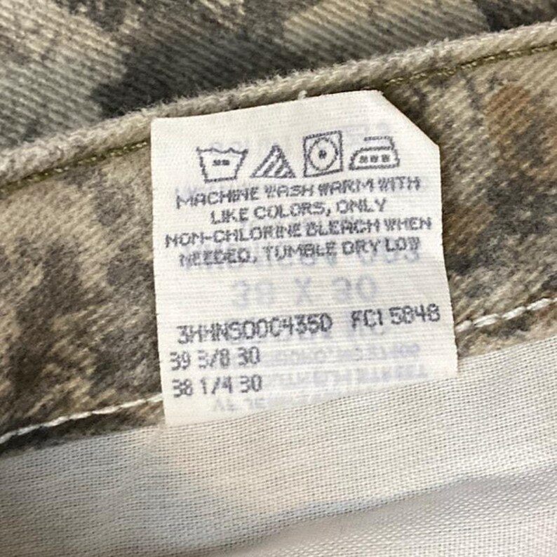 Men's Wrangler Jeans Double Knee Vintage Camo outdoor 38 Mossy Oak Break Canvas image 13