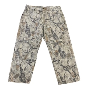 Men's Wrangler Jeans Double Knee Vintage Camo outdoor 38 Mossy Oak Break Canvas image 1
