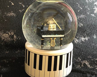 vintage San Fransisco Music Box Company, piano, fourrure, Elise, thème, 1992, boule à neige