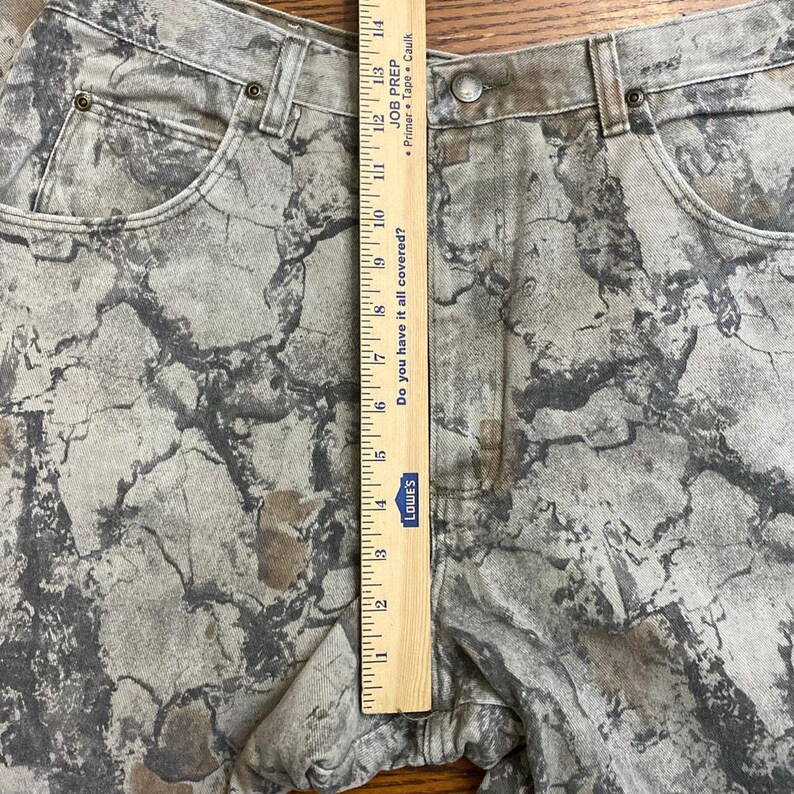 Men's Wrangler Jeans Double Knee Vintage Camo outdoor 38 Mossy Oak Break Canvas image 6