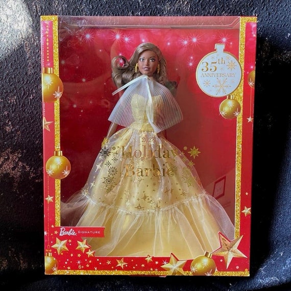 Barbie Signature Doll 35th Anniversary 2023 Black Brown Hair Holiday Doll NEW Etsy Canada