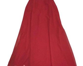 Michaelangelo Vintage Skirt Size 2 Red Flowy Sheer 90s Y2K Gothic Maxi Fairy