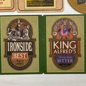 Lot of Beer Mat Coasters United Kingdom 18 BEEFEATER JOHNNIE WALKER Hops Brewery image 8