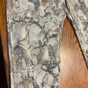 Men's Wrangler Jeans Double Knee Vintage Camo outdoor 38 Mossy Oak Break Canvas image 11