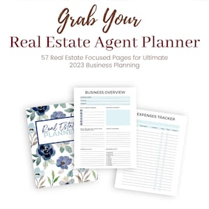 Real Estate Agent Planner Printable, Modern Realtor Planner, Planner Printable For Realtors, Real Estate Goal Setting, Realtor Planner