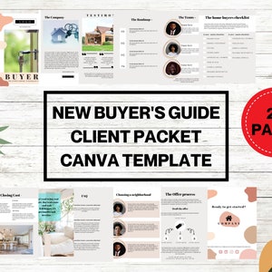 Real Estate Buyer and Seller Guide, Real Estate Marketing Template, Realtor Buyer Packet & Seller Packet, Home Buyer Guide, Canva, Custom