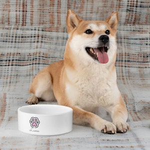 Personalized Dog Bowl, Personalized Pet Bowl,  Custom Ceramic Dog Bowl, Pet Bowl, Custom Dog Bowl, Small Ceramic Pet Bowl 6", Dog Gift
