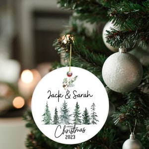 Personalized Christmas Ornament, Couple Christmas Ornament, Our First Christmas Ornament, Christmas Ornament, Our First Christmas Married
