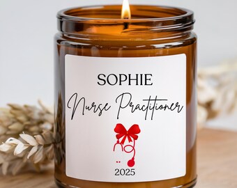 Gift For Nurse Practitioner, Funny Christmas Candles, Coworker Gift, Personalized Candles, Gift for Nurse, New Nurse Gift, RN Christmas Gift