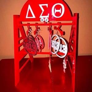 Delta Sigma Theta Earring Hanger Stand