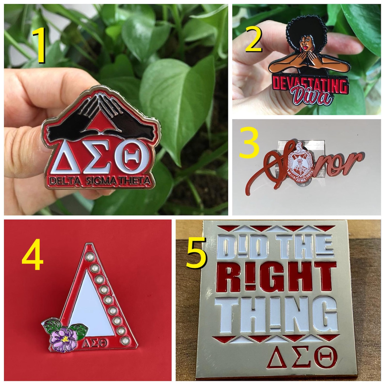 Delta Sigma Theta Lapel Pins - Etsy