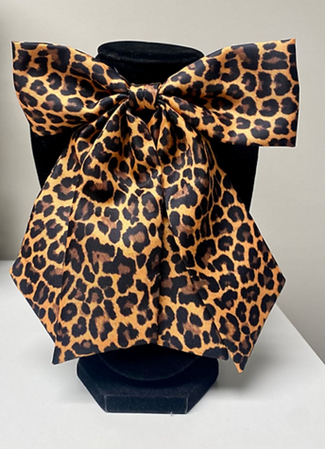 mens leopard bow tie
