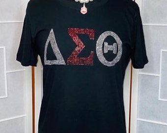 Delta Sigma Theta Rhinestone  - Black