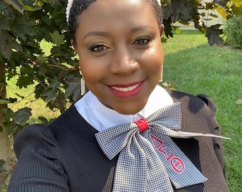 Delta Sigma Theta Houndstooth Bow Tie