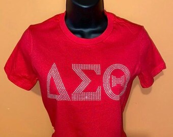 Delta Sigma Theta Rhinestone  - Red