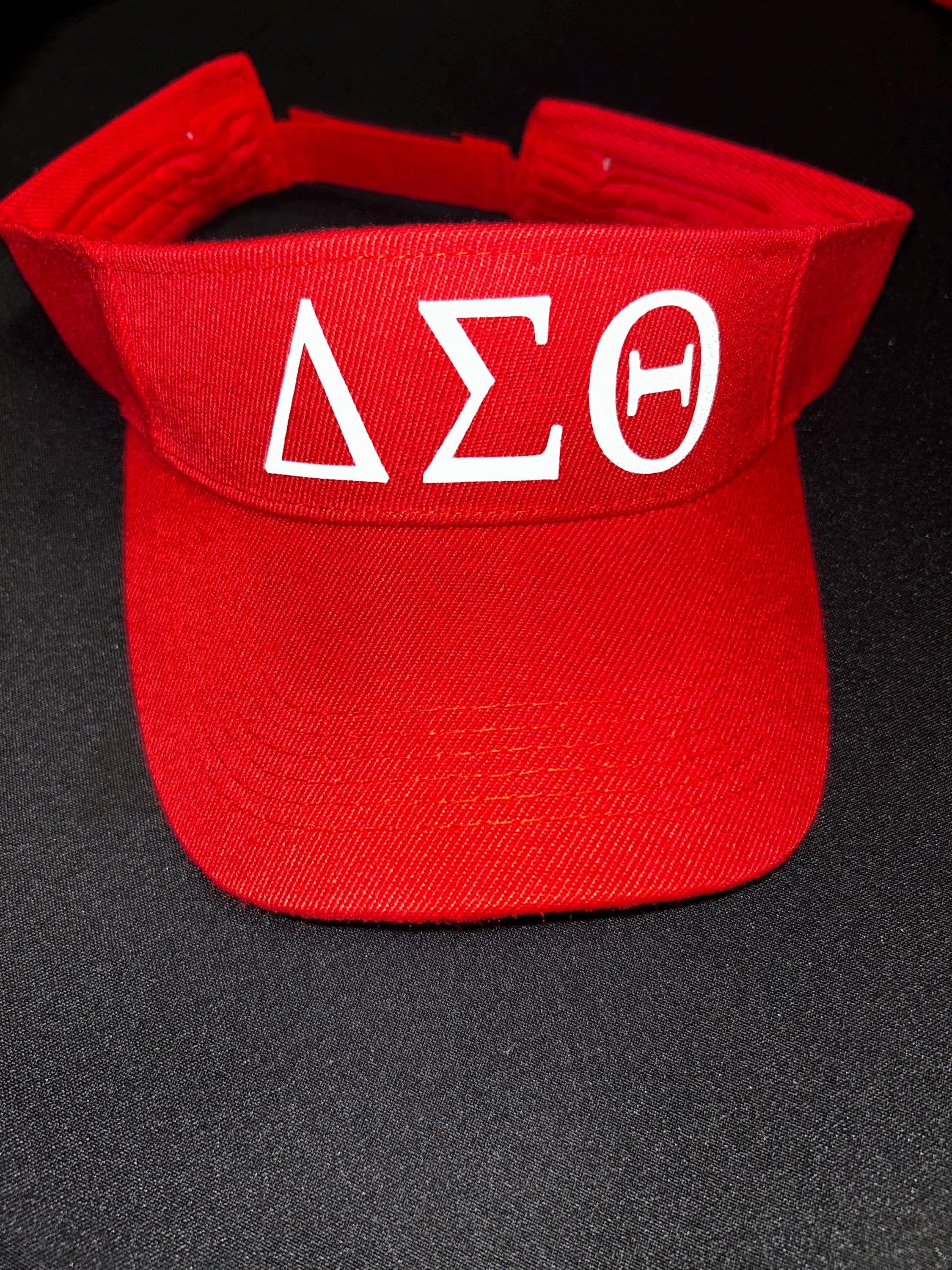 Delta Sigma Theta DST Diva Rhinestone Pearl Baseball Cap White Red 1913 Sorority Delta Sigma Theta Bucket Hat - DST 1913 Sorority Crimson  main image 3