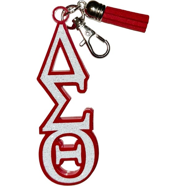 Brelok/zawieszka do torebki z akrylu Delta Sigma Theta