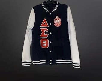 Delta Sigma Theta Varsity Glitter Jacket - Black