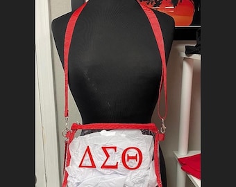 Delta Sigma Theta Clear Crossbody Bag