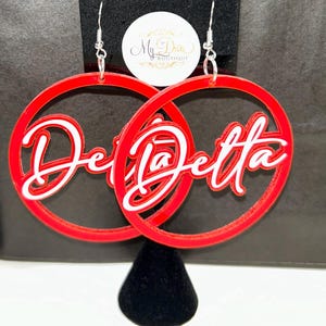 Delta Sigma Theta Circle Earrings