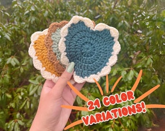 Crocheted Heart Coaster, Handmade Coaster, Heart Coaster, Crocheted Coaster, Coaster Set, Handmade Gifts