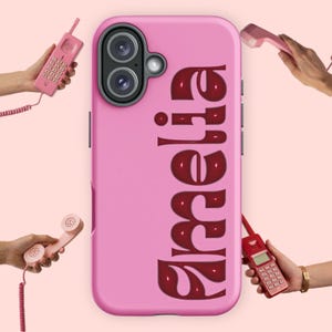 Custom Bubble Name iPhone Case—3D Y2K Retro Letters Personalized Initials Phone Cover for iPhone 11 12 13 14 15 16 Pro max Plus mini