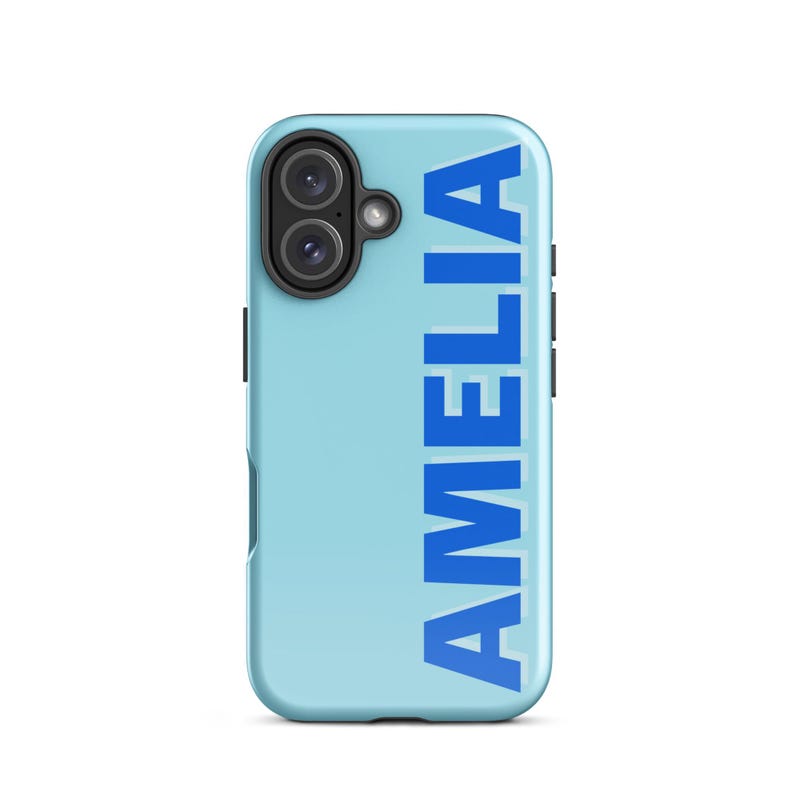Navy/Green Monogrammed Phone Case