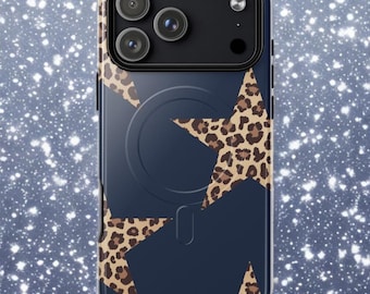 Magsafe Trendy Phone Case Navy Leopard Star iPhone Cover