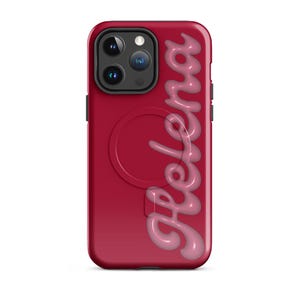 Coque iPhone personnalisée Magsafe - Lettres bulles | Cadeau de rentrée des classes, coque initiale 3D An 2000 pour iPhone 14 15 16 Pro Max