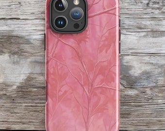 Capa para iPhone Candy Pink Camo – Girly Y2K Realtree, camada dupla